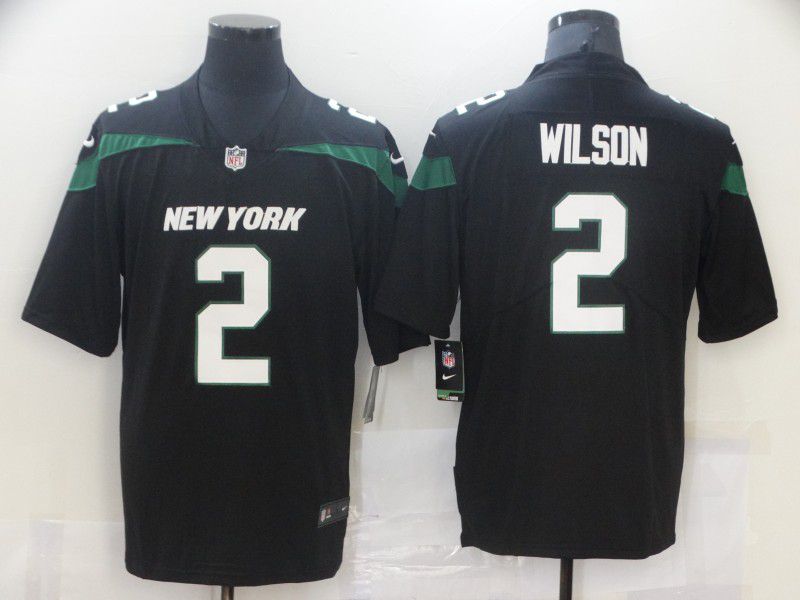 Men New York Jets #2 Wilson Black Nike Vapor Untouchable Limited 2021 NFL Jersey->chicago bears->NFL Jersey